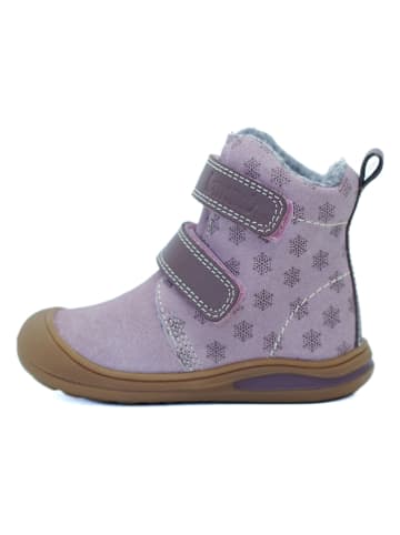 lamino Leder-Boots in Mauve