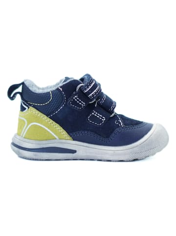 lamino Leren sneakers donkerblauw