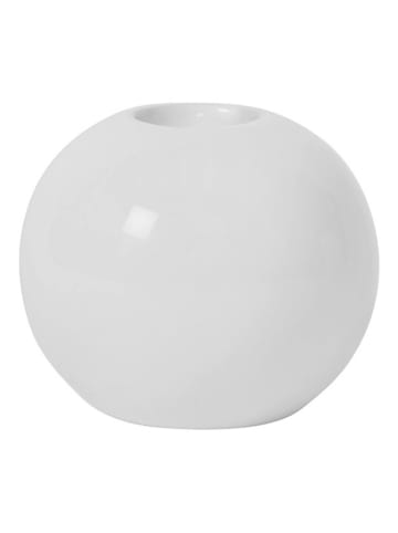 Eightmood Świecznik "Globe" w kolorze białym - wys. 12 cm