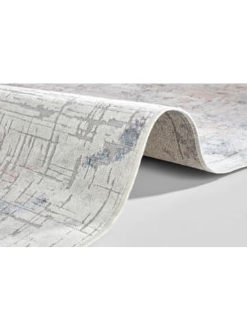 Elle Decoration Kurzflor-Teppich "Chameis" in Creme/ Blau