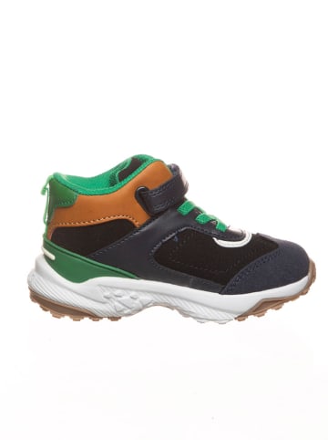 Primigi Leren sneakers donkerblauw/groen/lichtbruin