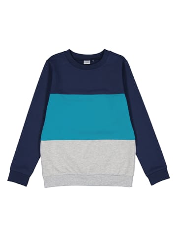 lamino Sweatshirt donkerblauw/turquoise/grijs