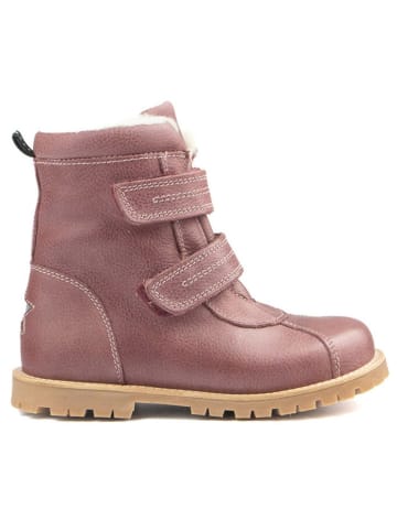 Rap Leren winterboots lichtroze