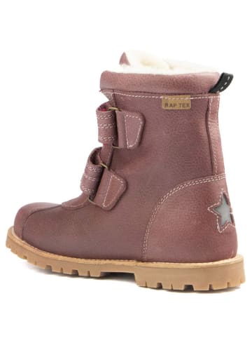 Rap Leren winterboots lichtroze