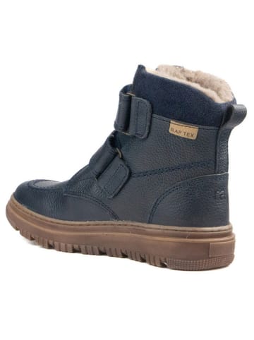 Rap Leren winterboots donkerblauw