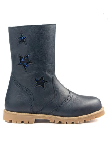 Rap Leren winterlaarzen donkerblauw goedkoop kopen limango