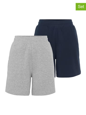 AJC 2er-Set: Shorts in Grau/ Dunkelblau