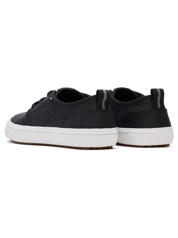 TOMS Leder-Sneakers in Schwarz