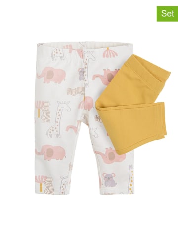COOL CLUB 2-delige set: leggings geel/wit
