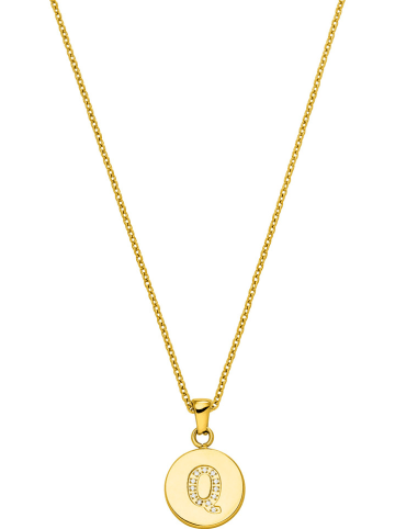 PURELEI Vergold. Halskette "Coin-Q" mit Anhänger - (L)50 cm