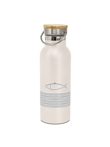 ppd Edelstahl-Thermoflasche "Pure Fish" in Creme - 500 ml