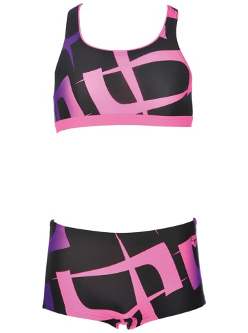 Arena Bikini "Scrawl" zwart/roze