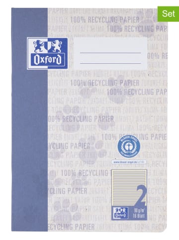 Oxford 15er-Set: Schulhefte "Oxford Recycling" in Blau - DIN A5