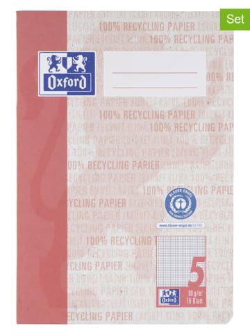 Oxford Zeszyty (15 szt.) "Oxford Recycling" w kolorze czerwonym - A5