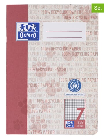 Oxford Zeszyty (15 szt.) "Oxford Recycling" w kolorze czerwonym - A5