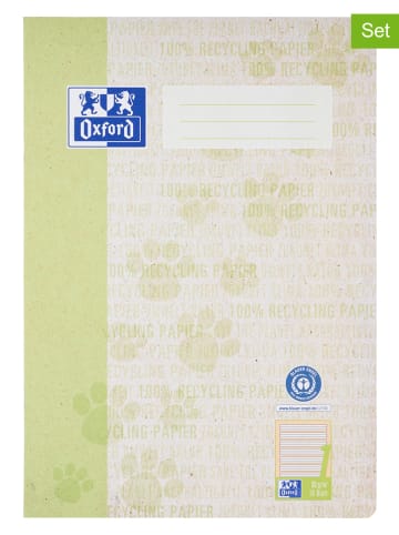 Oxford 15-delige set: schoolschriften "Oxford Recycling" groen - A4