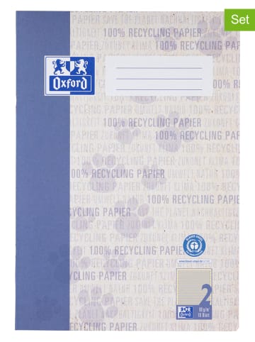 Oxford Zeszyty (15 szt.) "Oxford Recycling" w kolorze niebieskim - A4