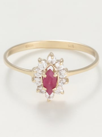 L instant d Or Gouden ring "Vera" met edelstenen