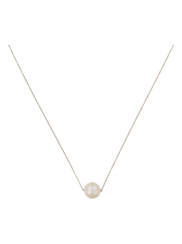 OR ÉCLAT Weißgold-Halskette "Single pearl" mit Perle - (L)42 cm