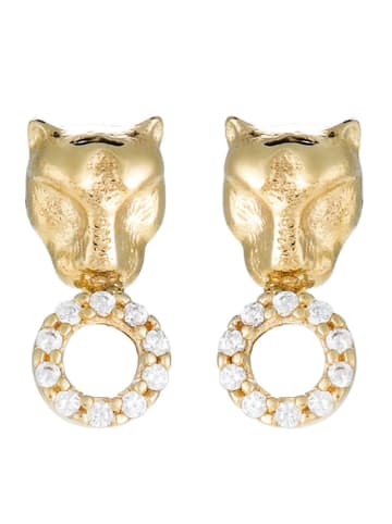 OR ÉCLAT Gouden oorstekers "Fierce" met edelstenen