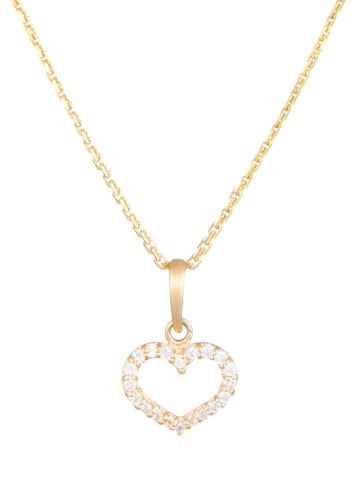 L instant d Or Gouden hanger "Bienveillant" met edelstenen