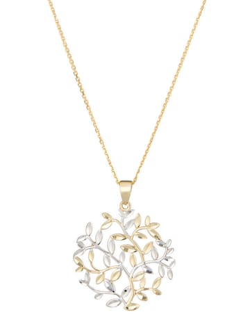 OR ÉCLAT Gouden/witgouden hanger "Rose dentelle"