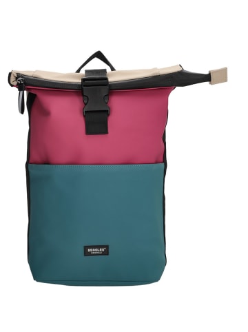 Beagles Rucksack "Multicolor" in Pink/ Petrol - (B)28 x (H)42 x (T)10 cm