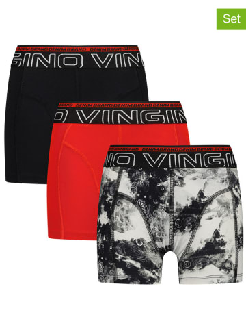 Vingino 3-delige set: boxershorts "Bandana" zwart/rood