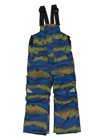 Icepeak Spodnie narciarskie "Jega" w kolorze granatowym ze wzorem