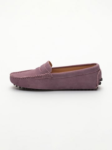 John Scott Leren mocassins paars