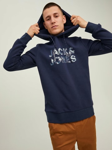 Jack & Jones Hoodie "Knit" donkerblauw