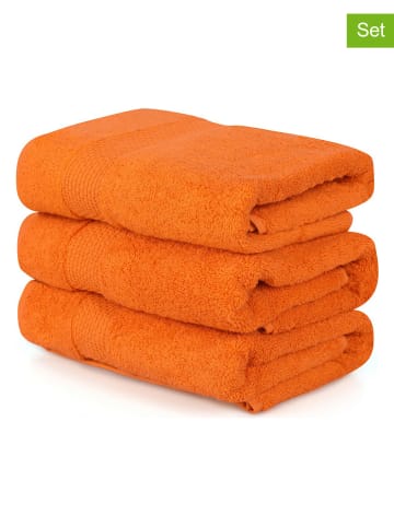 Colorful Cotton Ręczniki (3 szt.) w kolorze pomarańczowym do rąk