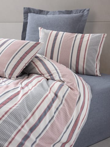 Colourful Cotton Beddengoedset "Duo" blauw/wit