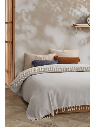 Colourful Cotton Tagesdecke "Ermes" in Grau