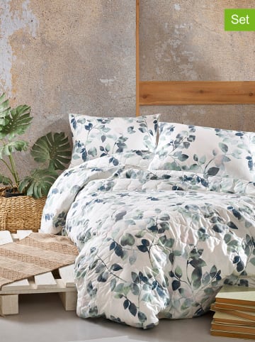 Colourful Cotton 3-delige bedspreiset wit