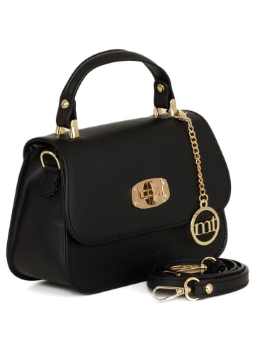 Mia Tomazzi Leren handtas zwart - (B)20,5 x (H)14 x (D)8 cm