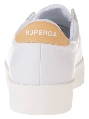 Superga Leder-Sneakers "Club 3" in Weiß