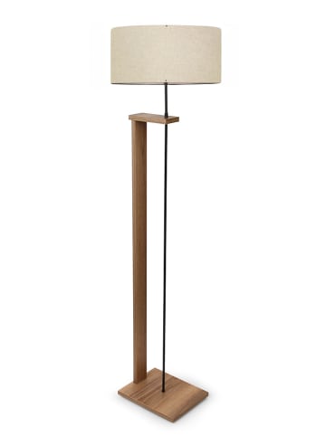 ABERTO DESIGN Standleuchte in Braun/ Weiß - (H)150 cm