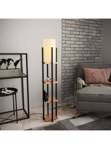 ABERTO DESIGN Staande lamp zwart/bruin - (H)130 cm