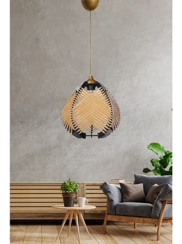 ABERTO DESIGN Lampa wisząca w kolorze kremowym - wys. 30 x Ø 25 cm