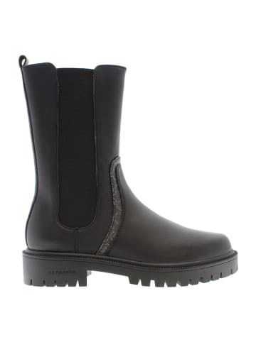 U.S. Polo Assn. Leren chelseaboots zwart