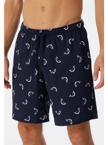 Schiesser Pyjama-Shorts in Dunkelblau