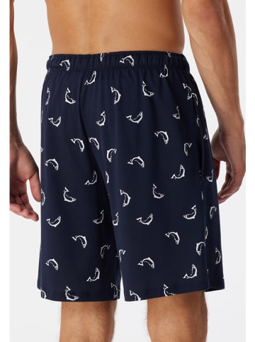 Schiesser Pyjama-Shorts in Dunkelblau