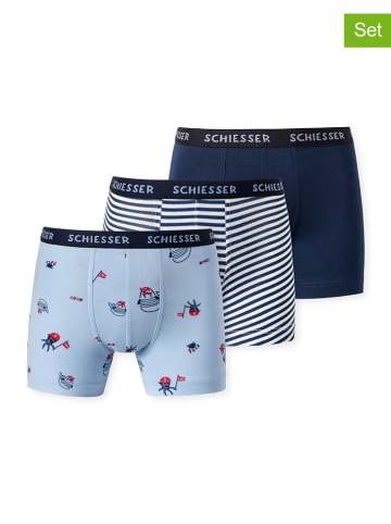Schiesser 3-delige set: boxershorts blauw