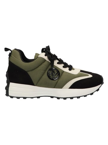 La Strada Keilsneakers in Khaki/ Schwarz