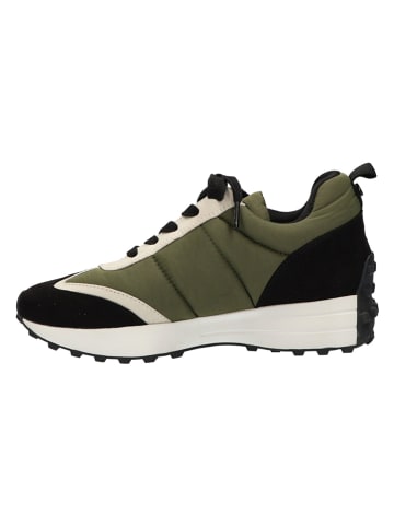 La Strada Keilsneakers in Khaki/ Schwarz