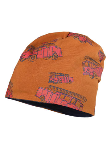 MaxiMo Wende-Beanie "fire engine" in Orange/ Dunkelblau