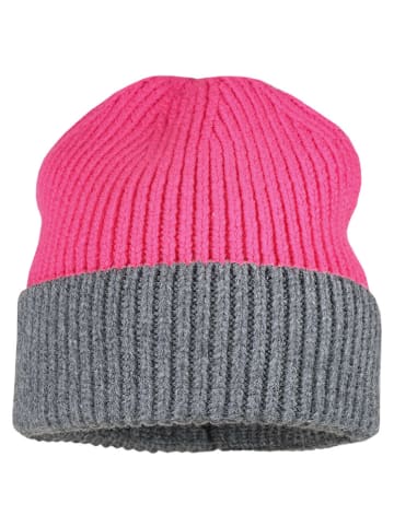 MaxiMo Mütze in Grau/ Pink