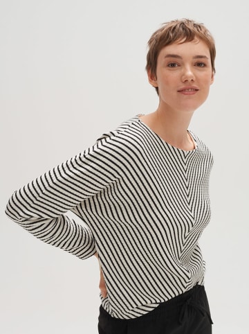 OPUS Longsleeve "Gavna" zwart/crème