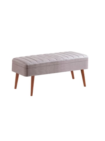 Evila Aufbewahrungsbank "Vina" in Grau - (B)110 x (H)50 x (T)40 cm